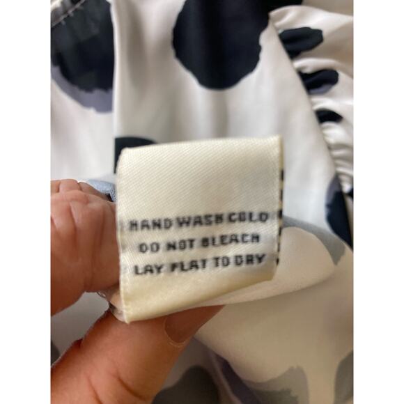 Polka Dot Blouse Mix Media Dots Size Small - Picture 5 of 8